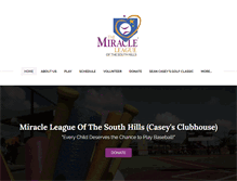 Tablet Screenshot of miracleleaguesouthhills.org